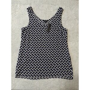 NWT Banana Republic Tank High Low Hem Printed Womens Size Medium